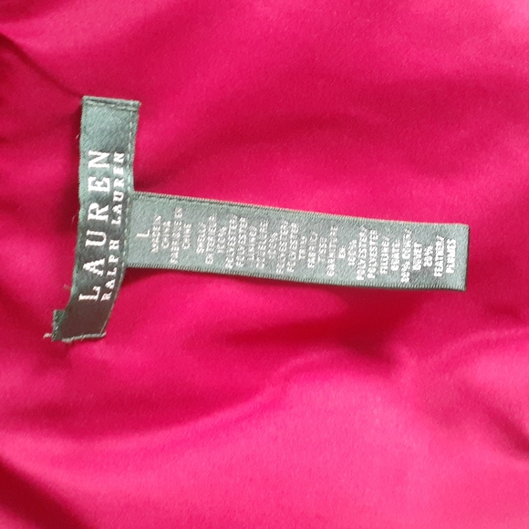 Lauren ralph Lauren burgundy women's puffer vest size large - Picture 13 of 15